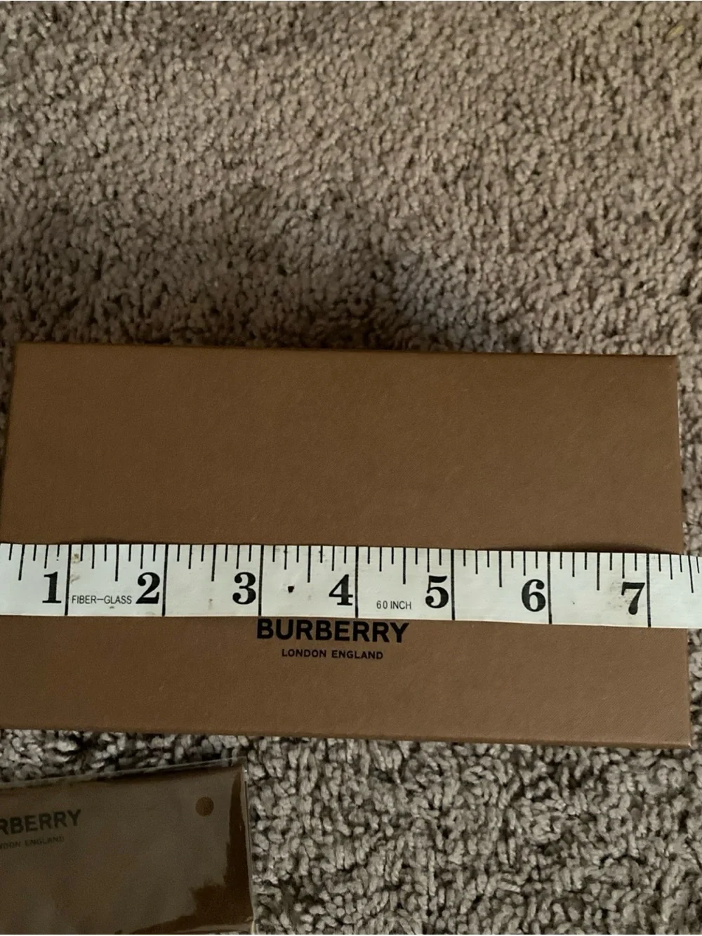 Burberry Tan and Black Branded Packaging empty box